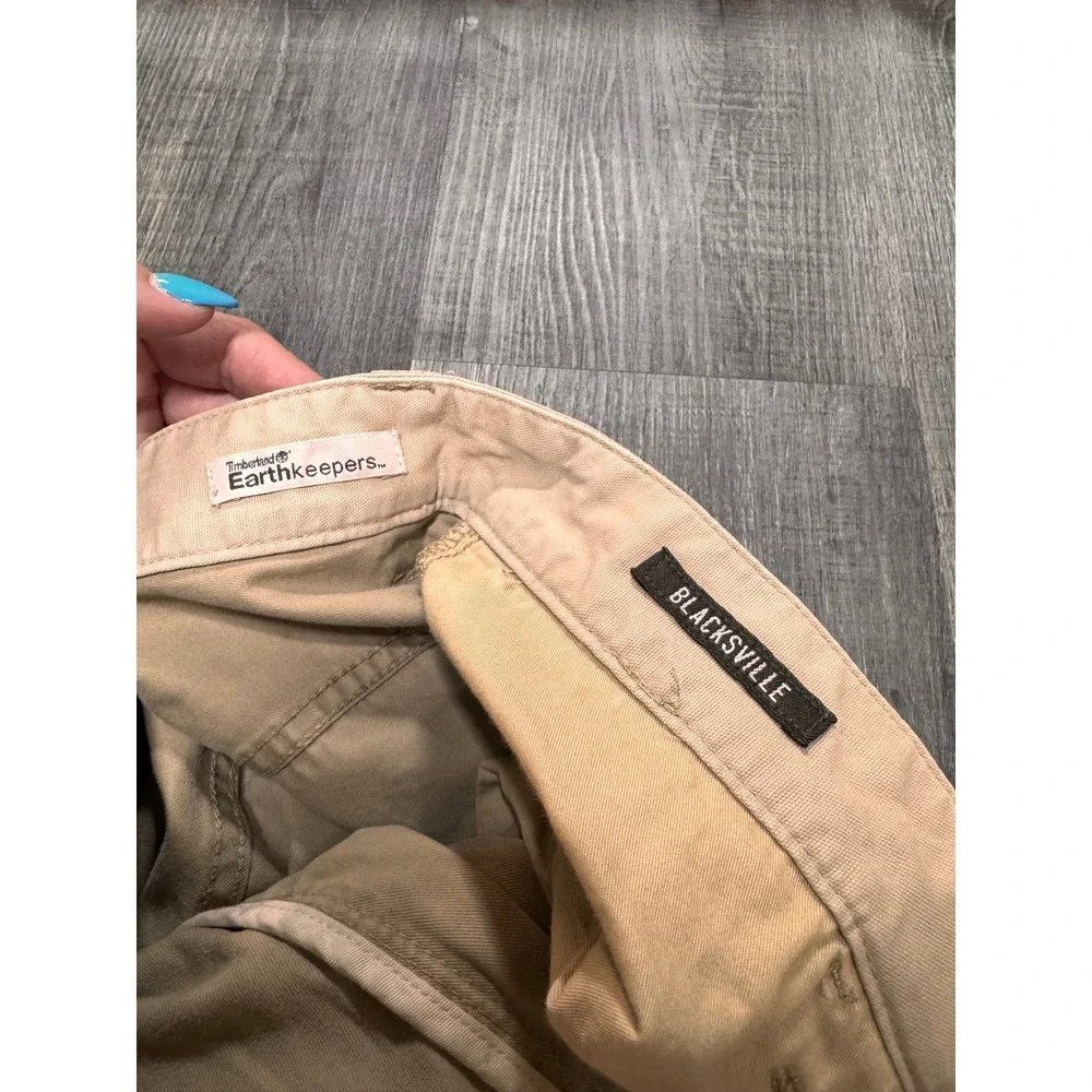 Timberland Earthkeepers Blacksville Mens 36 Straight Fit Khaki Chino Pants Tan